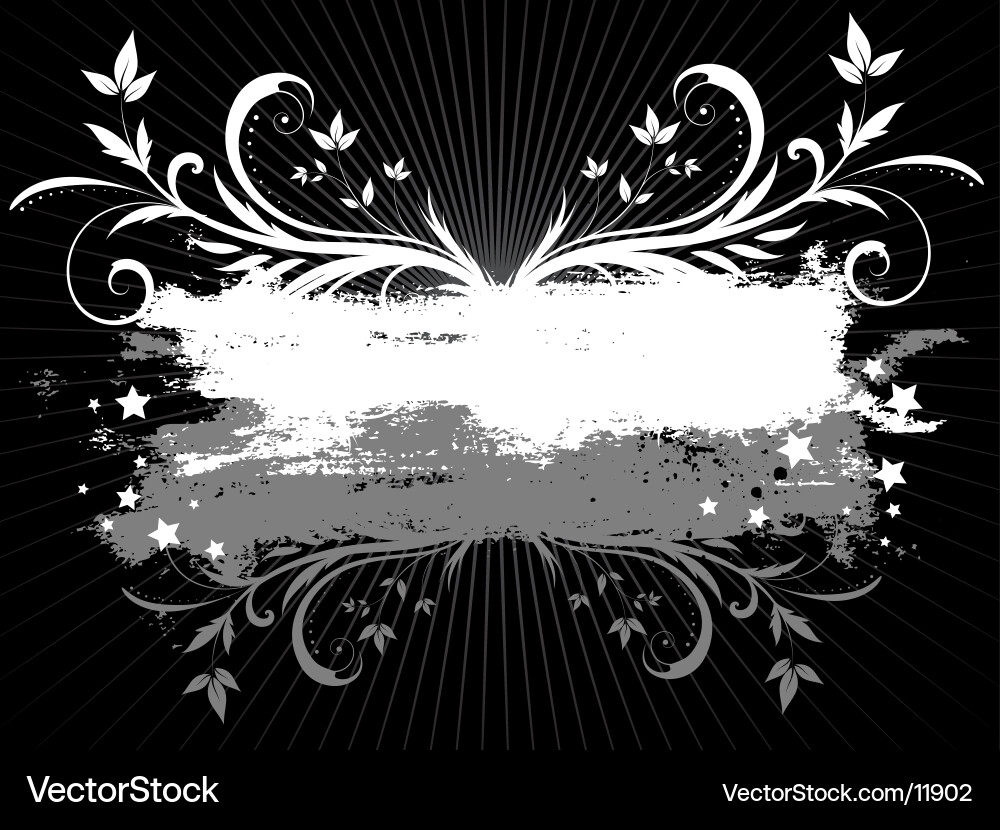 Rustic Leaf Frame Vector Image