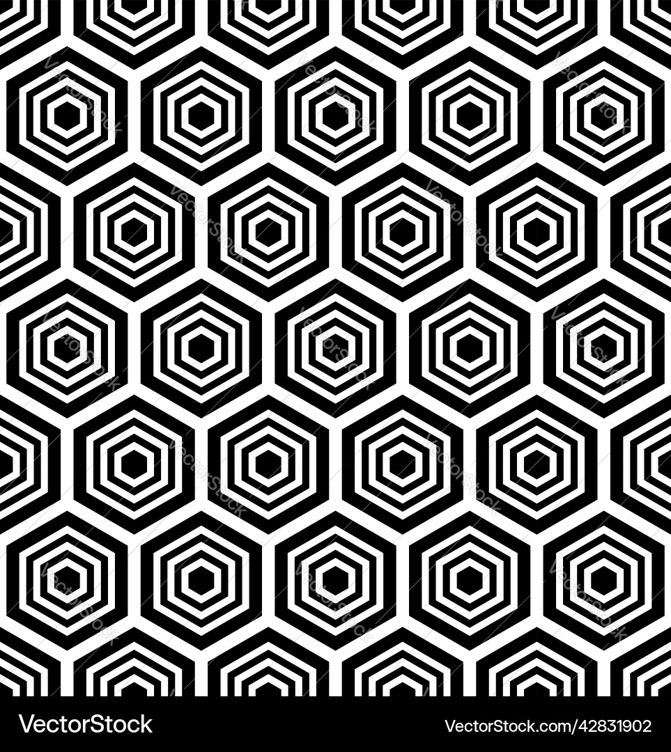 Seamless hexagons pattern vector image