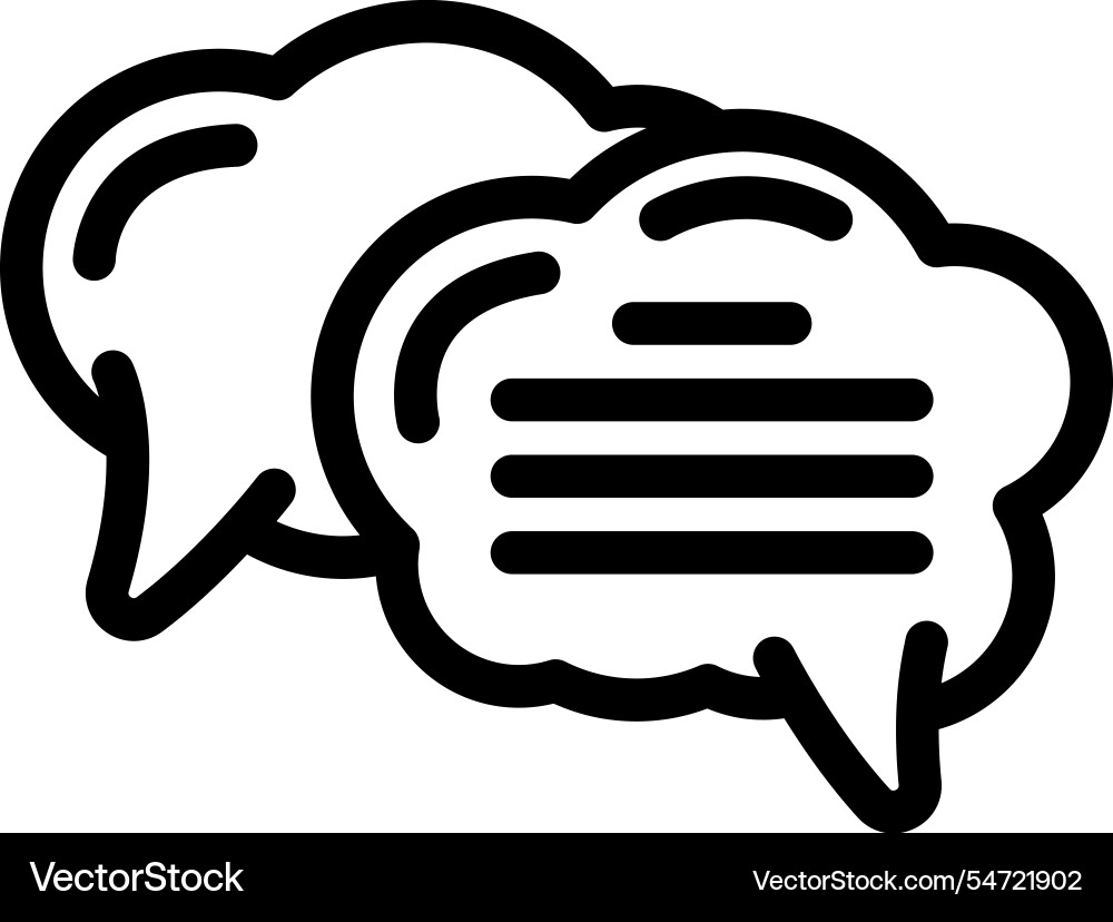 Speech bubble natural language processing nlp line Speech bubble natural language processing nlp line vector image