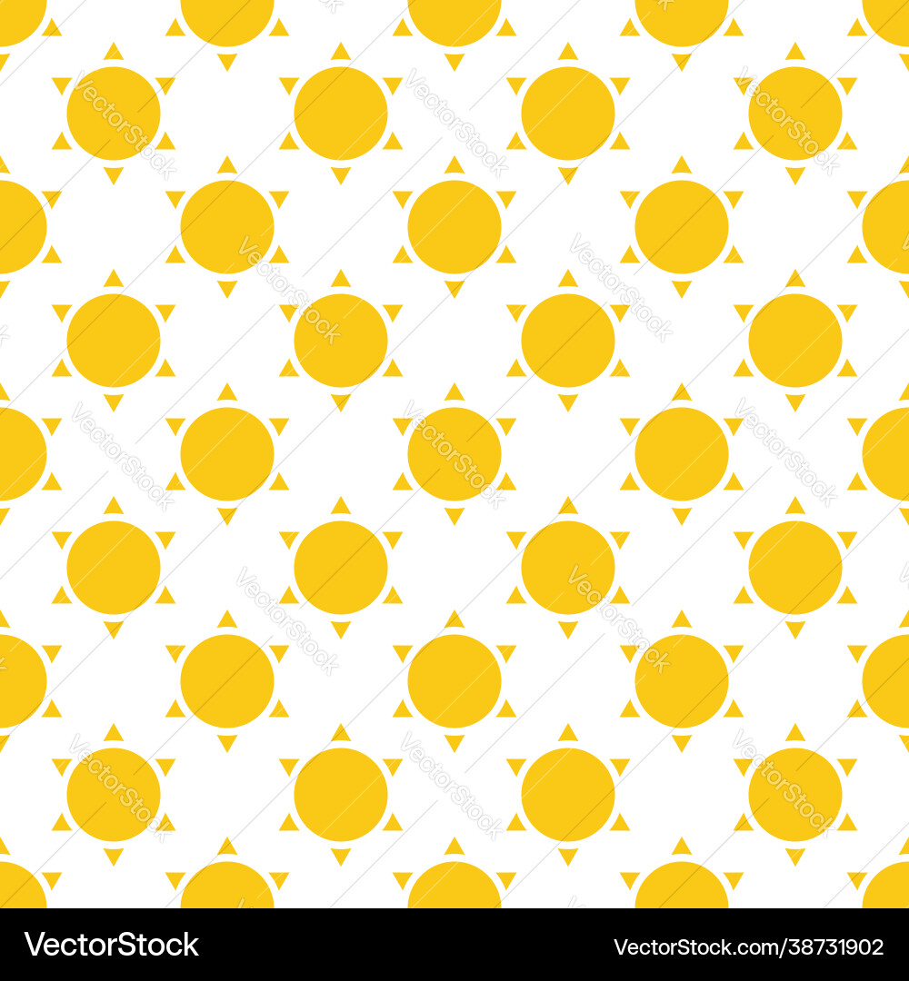 Sun seamlessly repeatable pattern backdrop Sun seamlessly repeatable pattern backdrop vector image