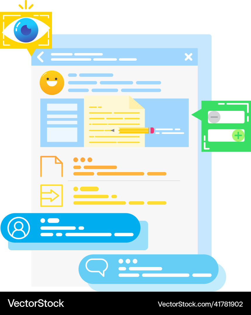 Task management service with edit option Vector Image