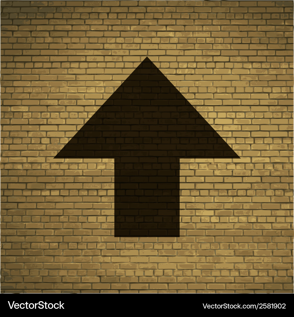 Up arrow flat modern web button and space for your Vector Image