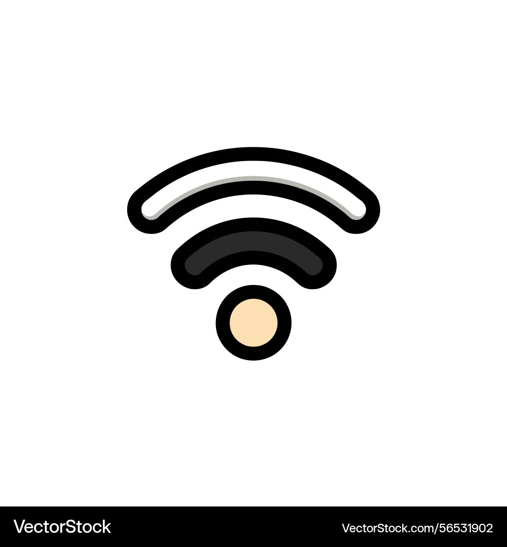Wifi Signal Wireless-Symbol schwach Vektorbild