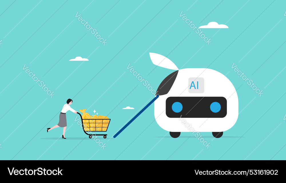 Work using ai artificial intelligence Work using ai artificial intelligence vector image
