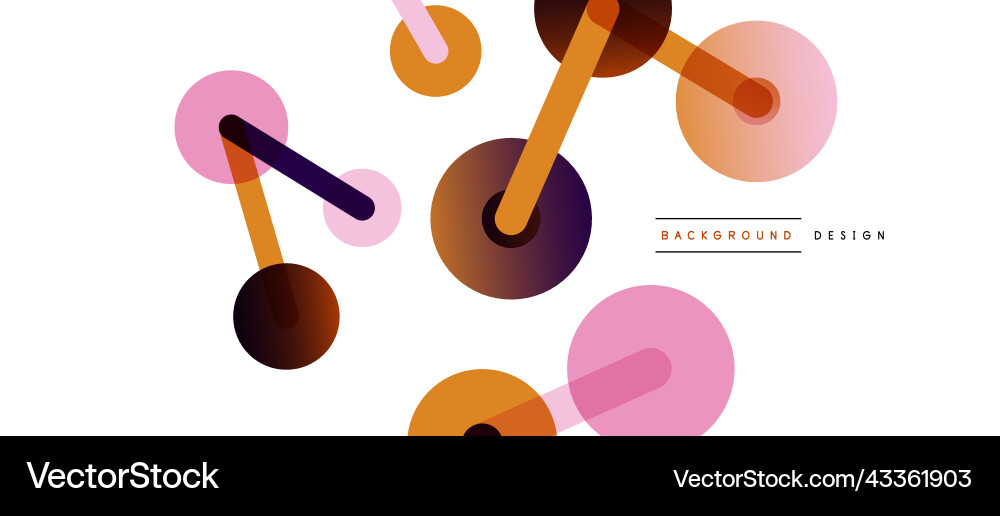 Abstract background round dots connected by lines Vector Image
