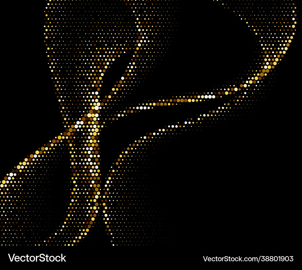 Abstract golden halftone waves pattern Abstract golden halftone waves pattern Vector Image