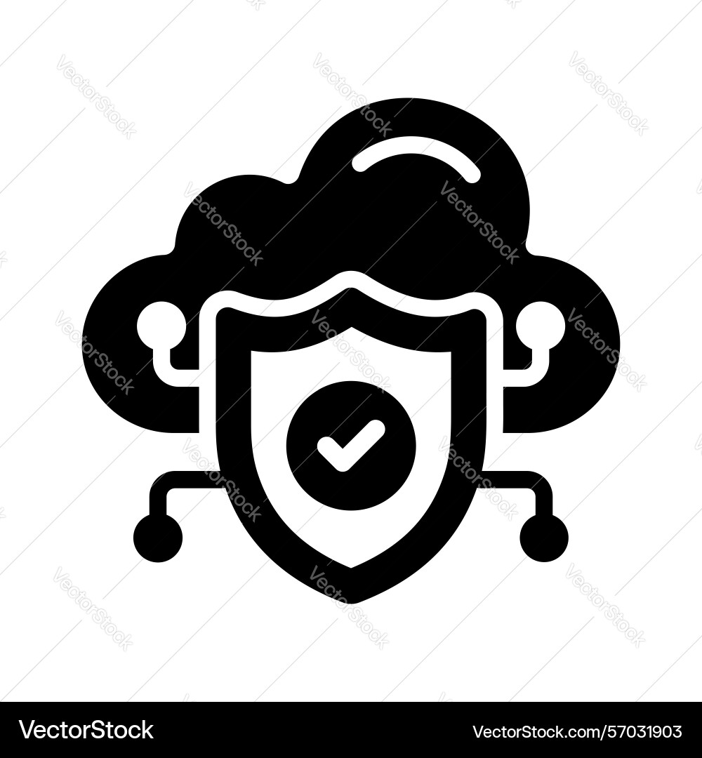 Cloud encryption Vector Image