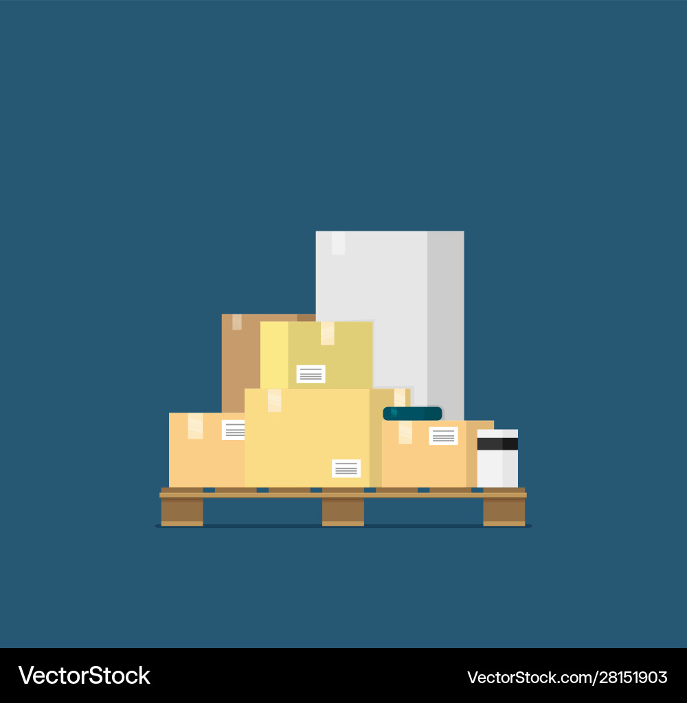Flat pallet icon for web and design isolated Flat pallet icon for web and design isolated vector image