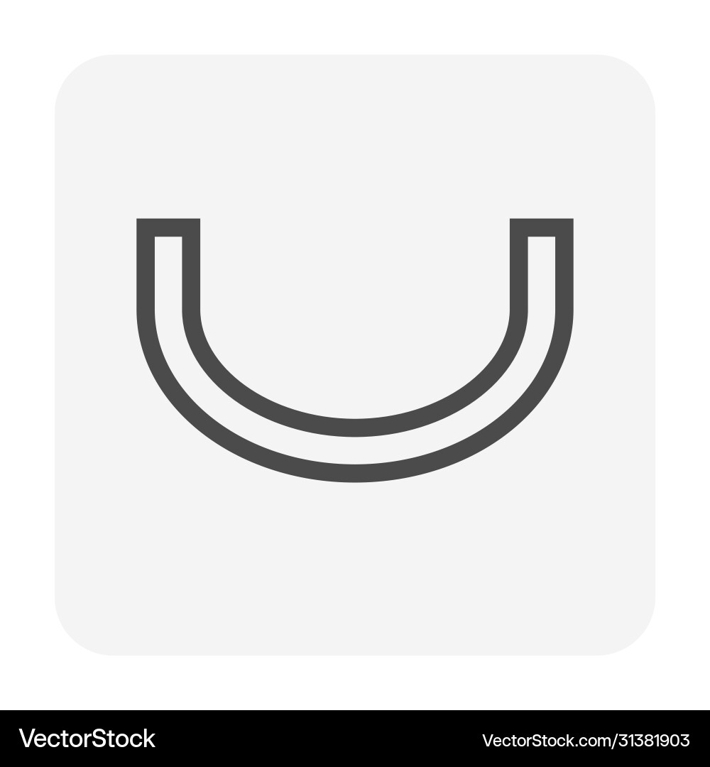 Gutter shape icon Gutter shape icon vector image
