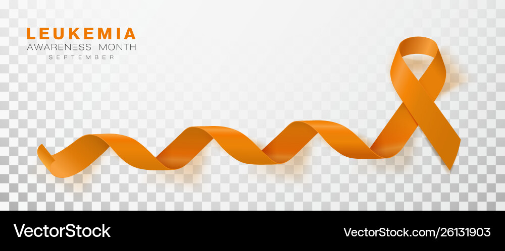 Leukemia awareness month orange color ribbon Leukemia awareness month orange color ribbon vector image