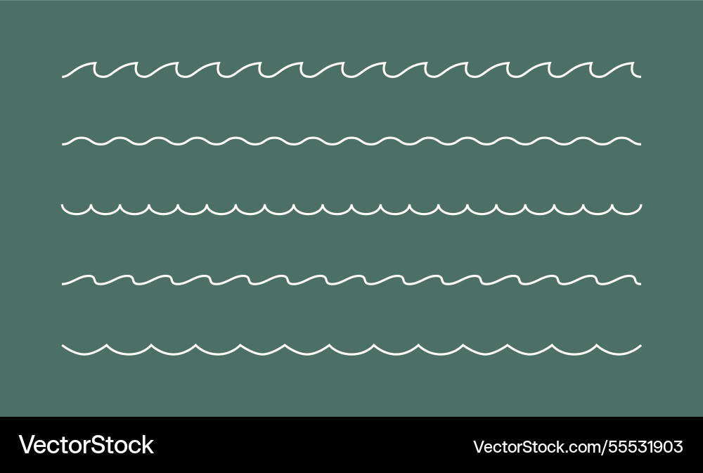 Line wave pattern abstract simple linear water Line wave pattern abstract simple linear water vector image