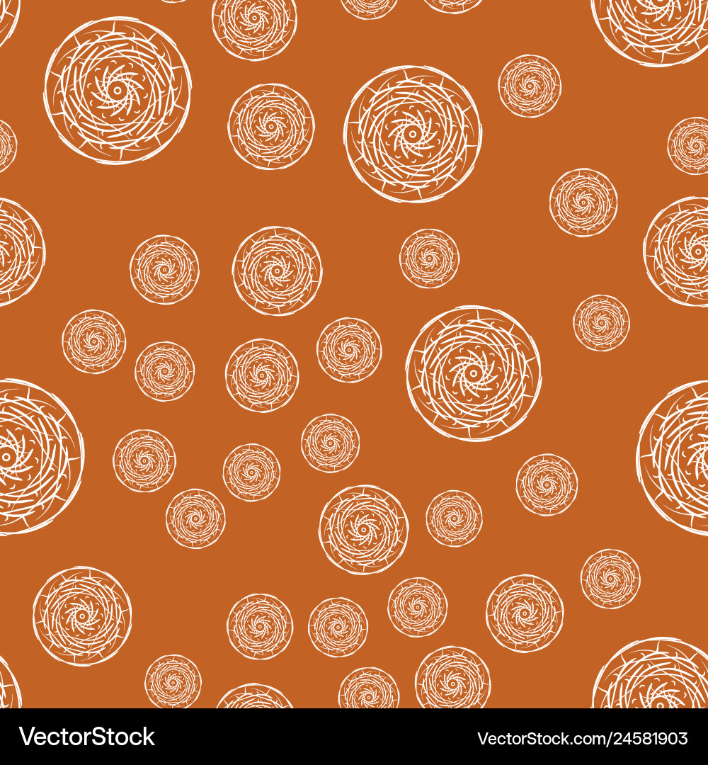 Mandala seamless pattern on a colored background Vector Image