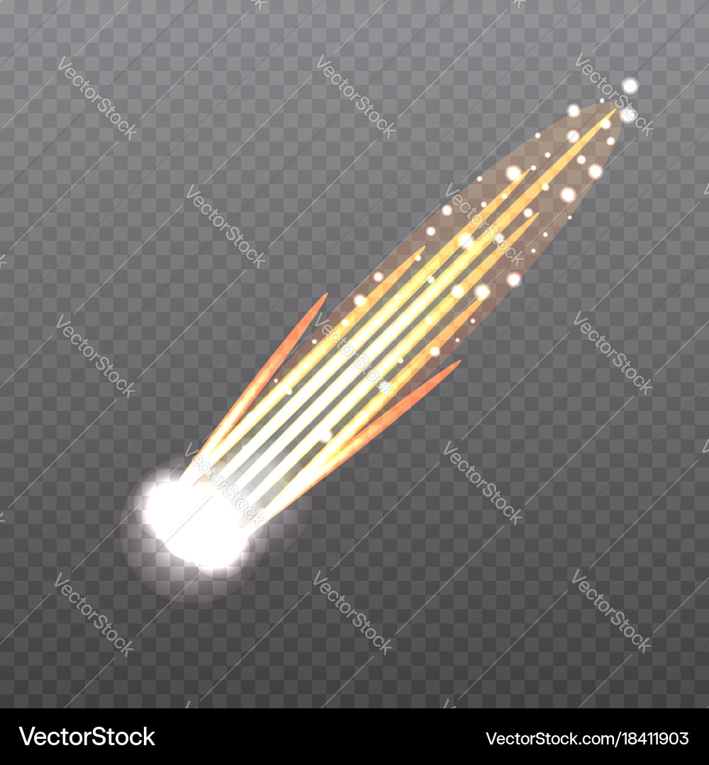 Meteorcomet or rocket trails Vector Image
