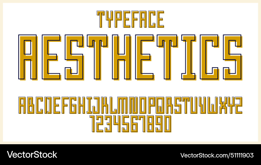 Minimal geometric cyberpunk font typeface Minimal geometric cyberpunk font typeface vector image