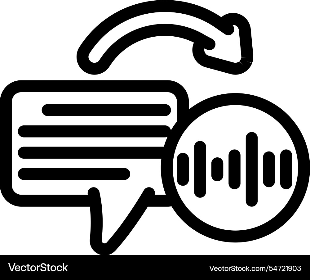Text to speech wave natural language processing Text to speech wave natural language processing vector image