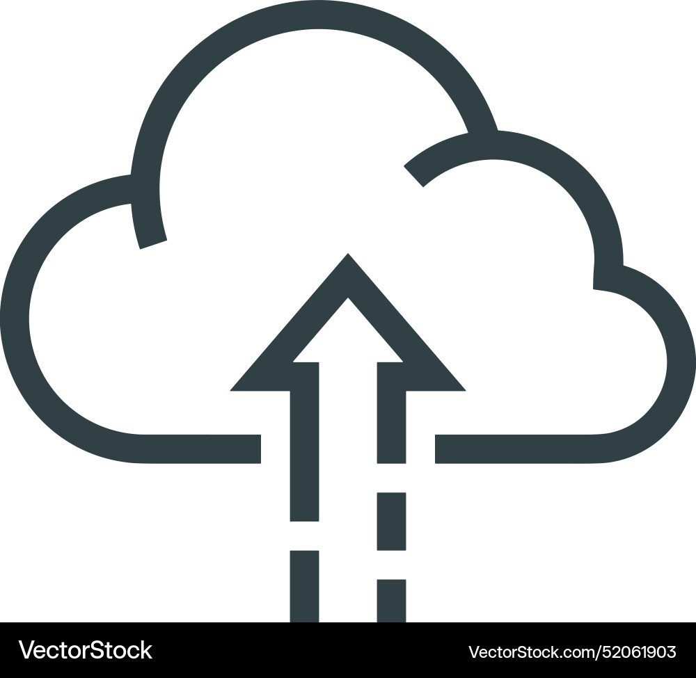 Upload outline icon symbol image Upload outline icon symbol image Vector Image