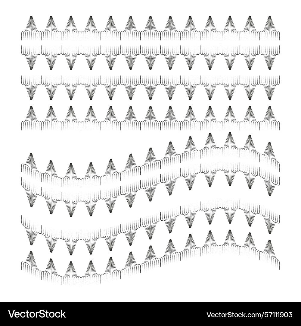 Wave lines pattern abstract dynamic rhythm Wave lines pattern abstract dynamic rhythm vector image