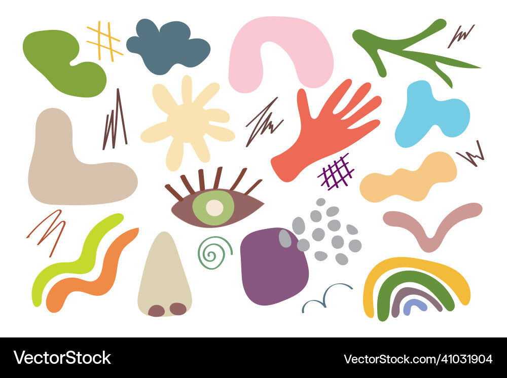 Abstract shapes and geometric multicolored Abstract shapes and geometric multicolored vector image