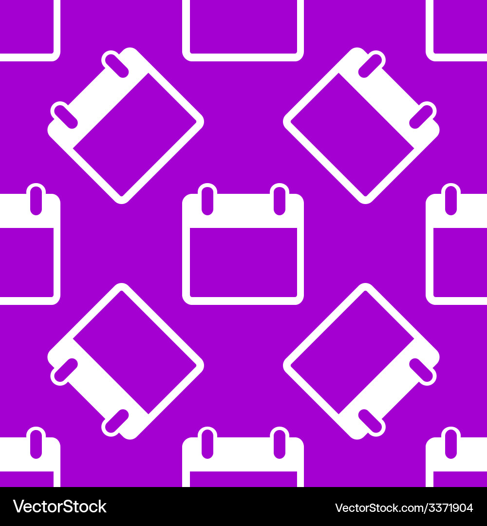 Calendar web icon flat design seamless pattern vector image