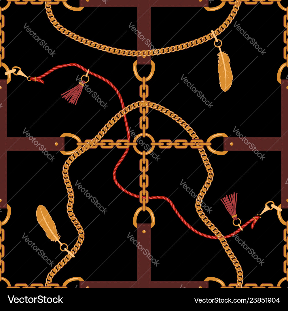 Chain Strap Pattern vector image