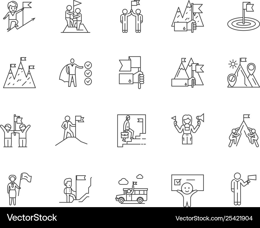 Checkbox line icons signs set outline Checkbox line icons signs set outline vector image