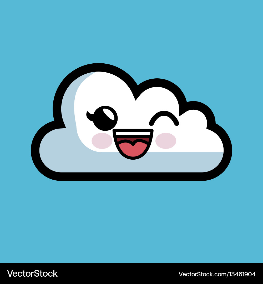 Cloud computing character isolated icon vector image
