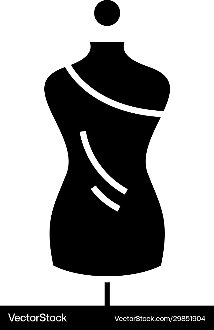 Fitting manikin black icon concept Fitting manikin black icon concept vector image