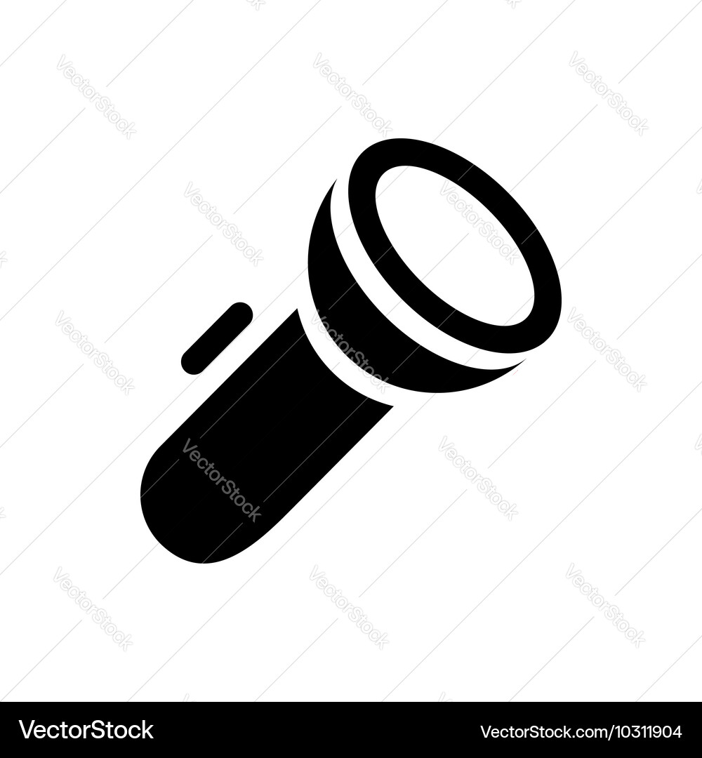 Flashlight icon in simple style vector image