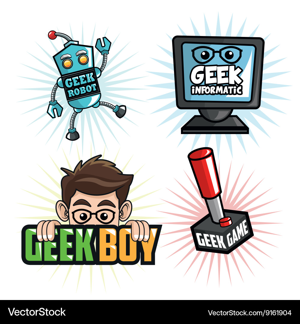 Geek design identity concept Vector Image