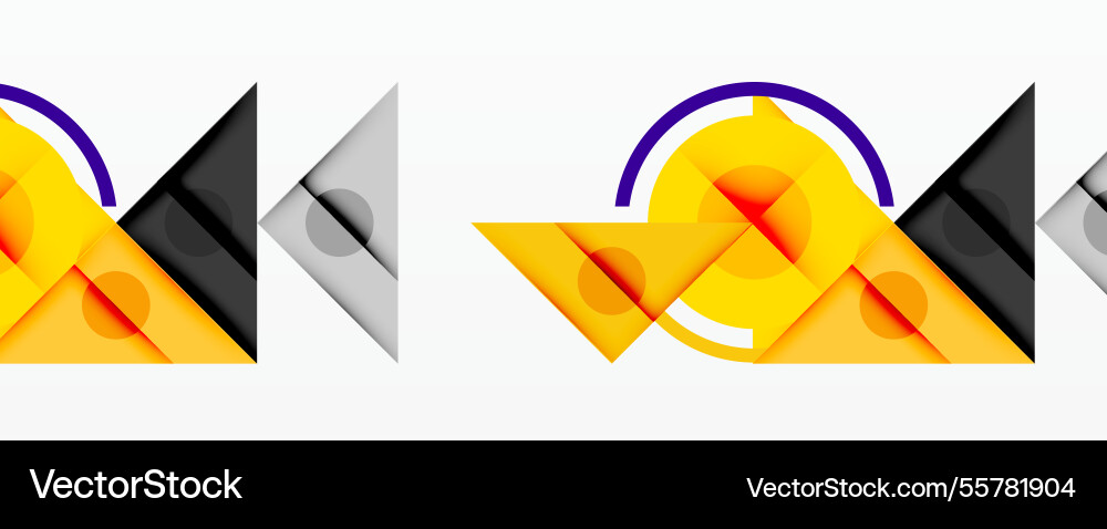 Geometric abstract design with layered triangles Vector Image