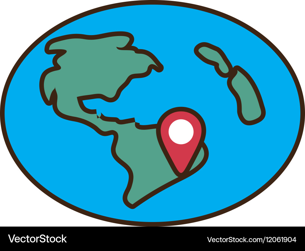 Globe Location Pointer Karte vektorbild