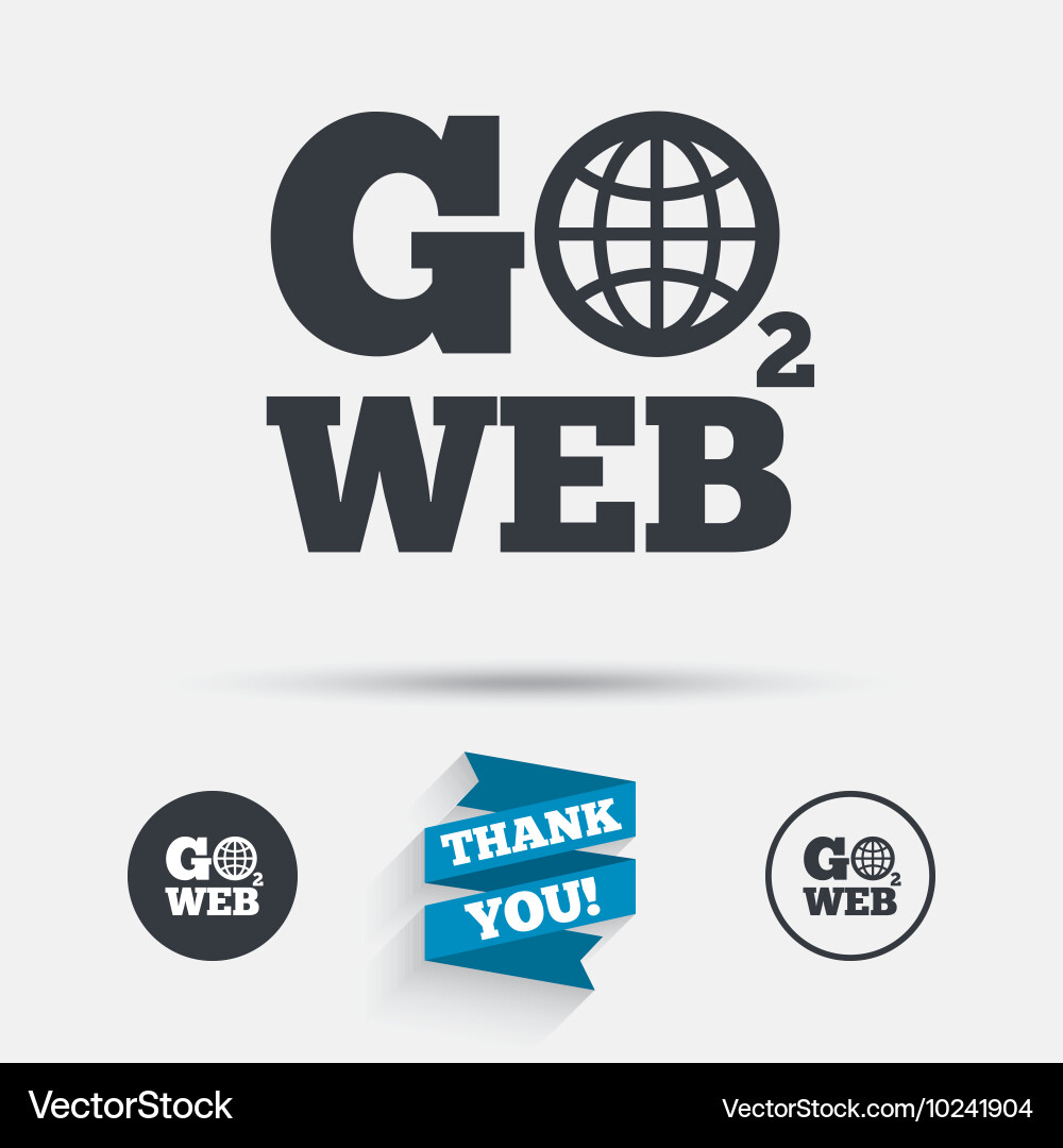 Go to web icon internet access symbol Vector Image