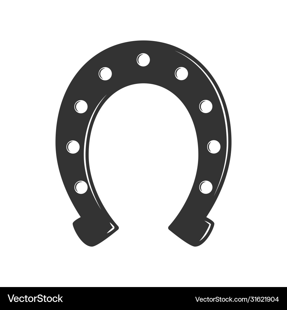 Horseshoe simple for theme design flat style Vector Image