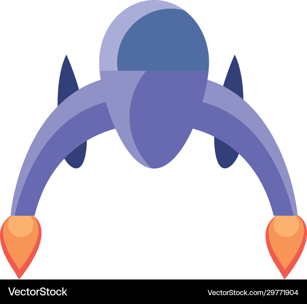 Isolated rocket line style icon design Vector Image