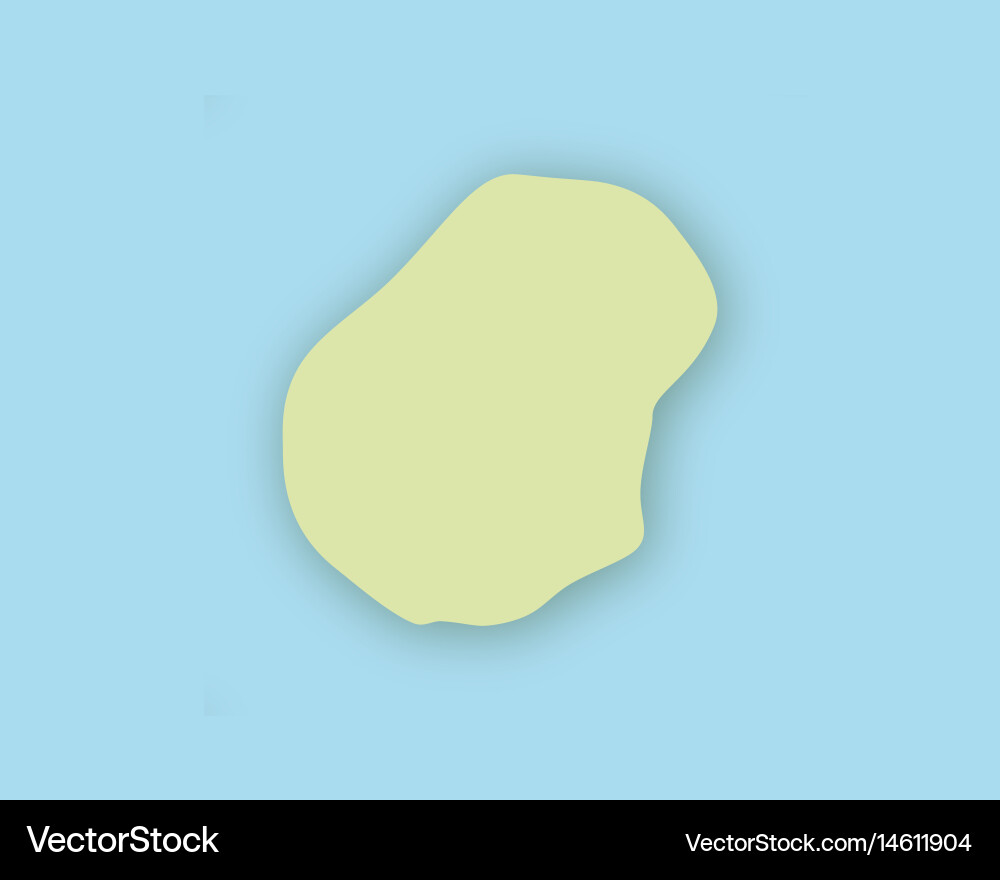 Map of nauru with shadow vector image