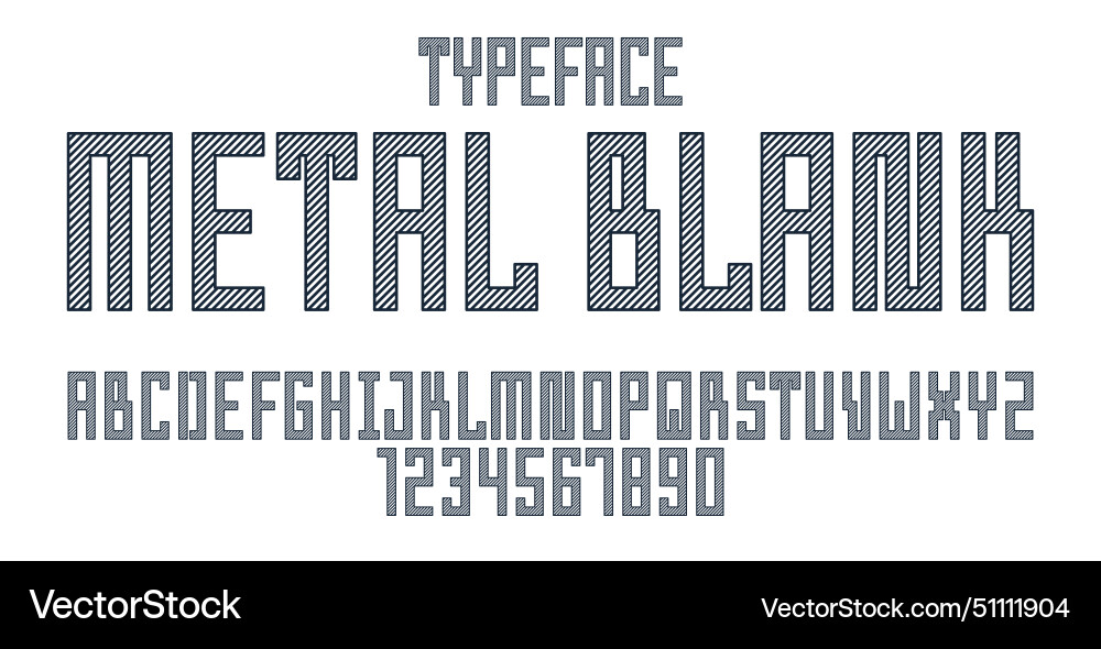 Minimal geometric cyberpunk font typeface Minimal geometric cyberpunk font typeface vector image