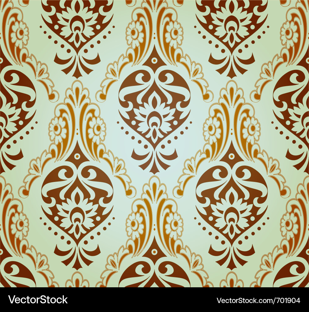 Ornate Retro Wallpaper Vector Image