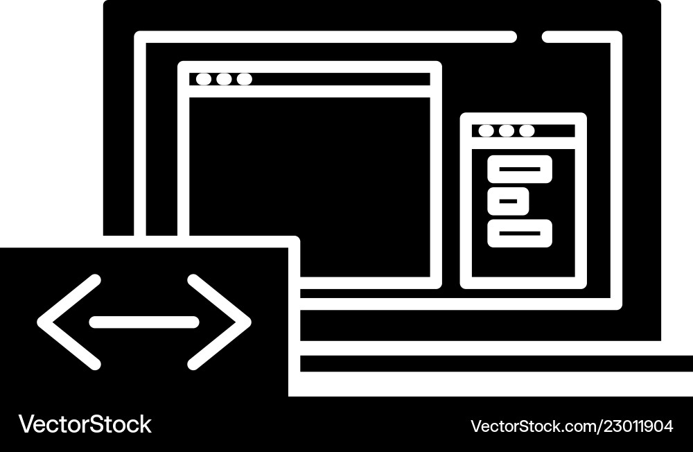 Program coding black icon sign on isolated Vector Image