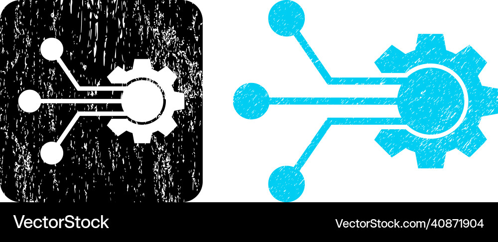 Scratched smart cog subtracted watermark Scratched smart cog subtracted watermark Vektorbild