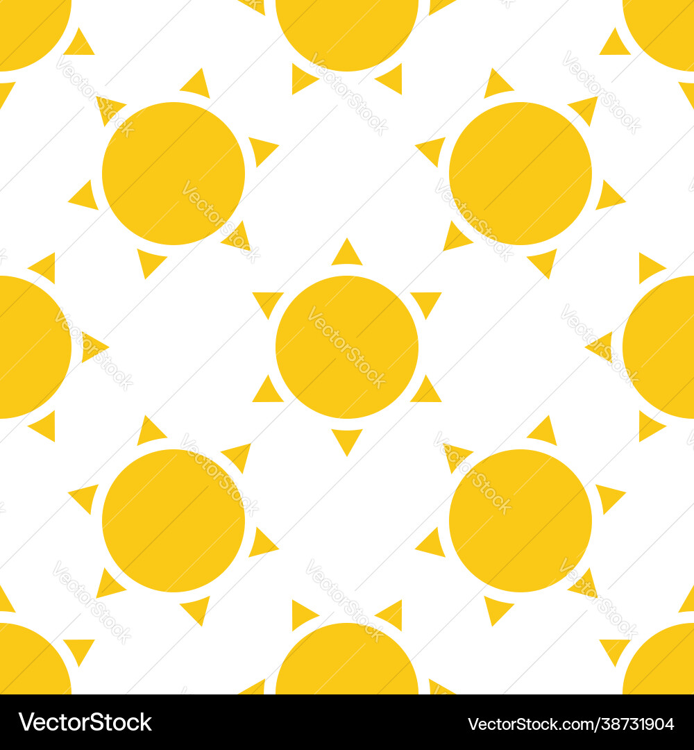 Sun seamlessly repeatable pattern backdrop Sun seamlessly repeatable pattern backdrop vector image