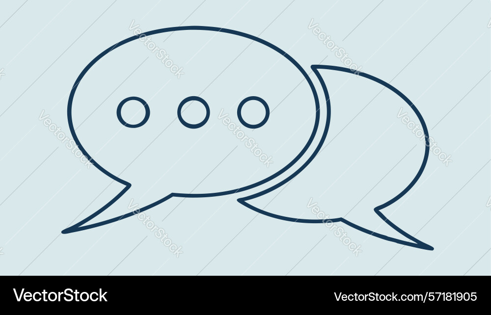 Chat bubbles icon set - communication messaging Vector Image
