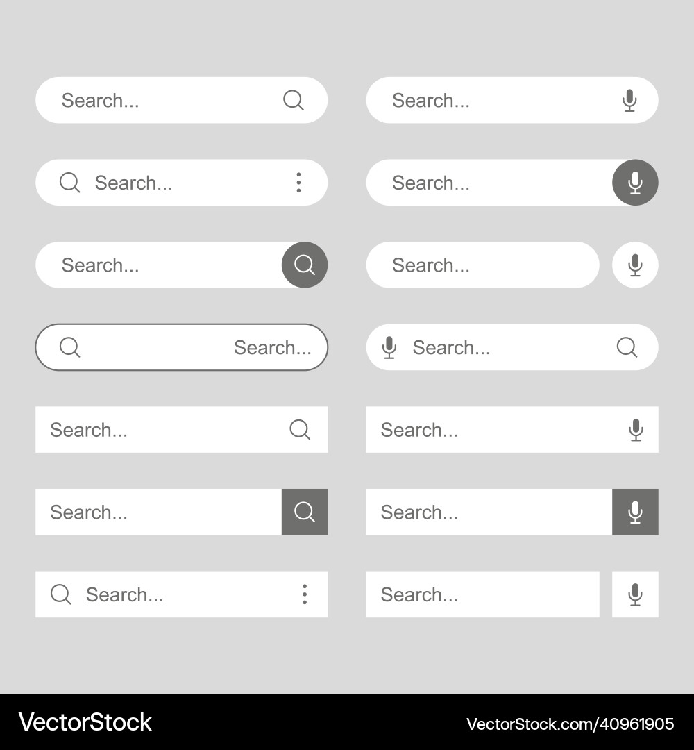 Clean Website Search Bar vector image