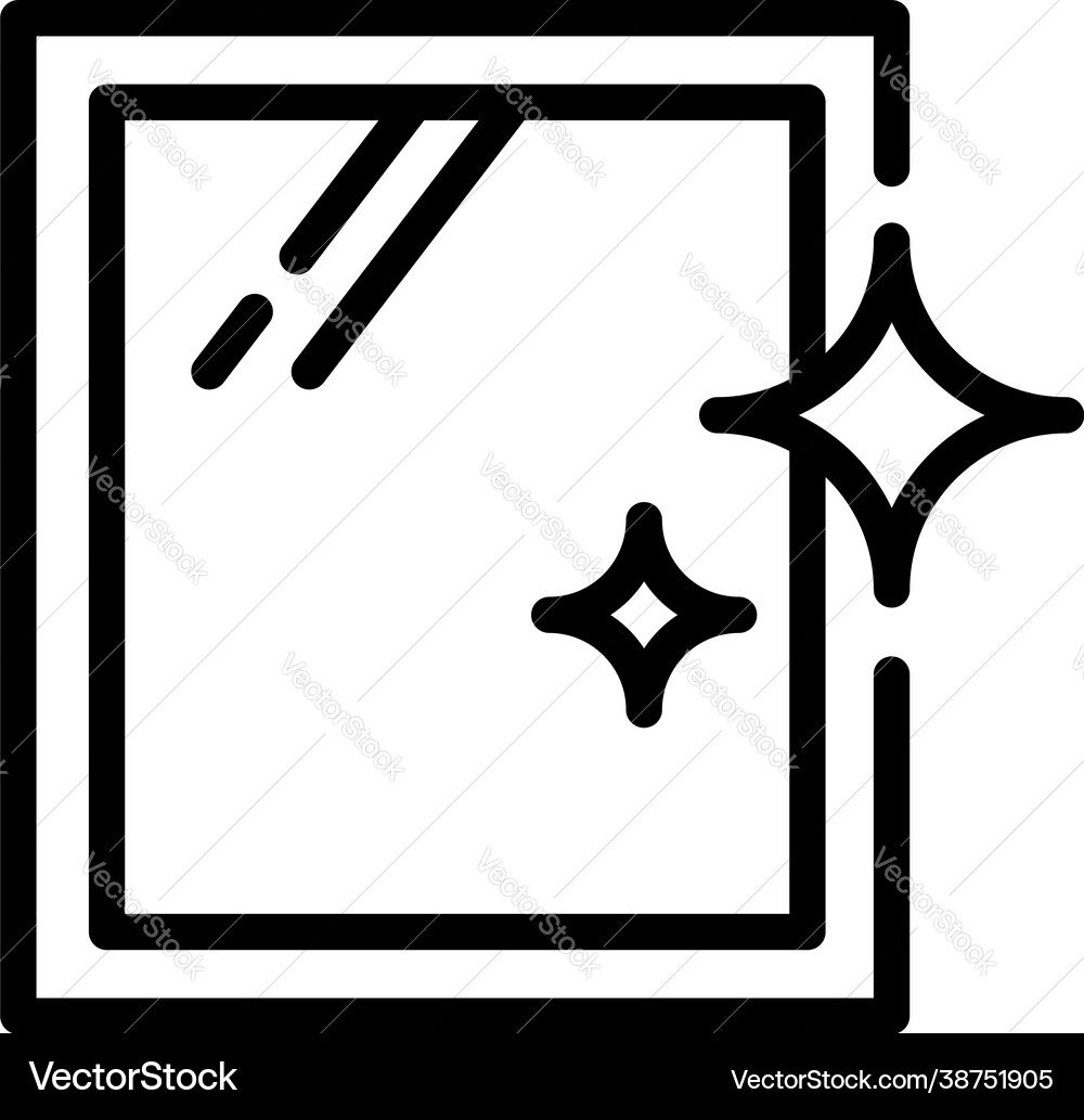 Clean window icon outline style Clean window icon outline style Vector Image
