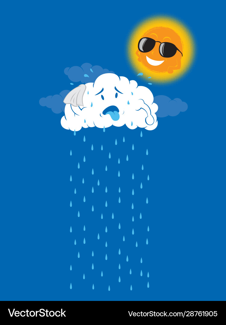 Cloud rain Royalty Free Vector Image - VectorStock