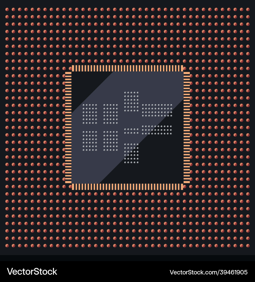 Computer processor icon vector image