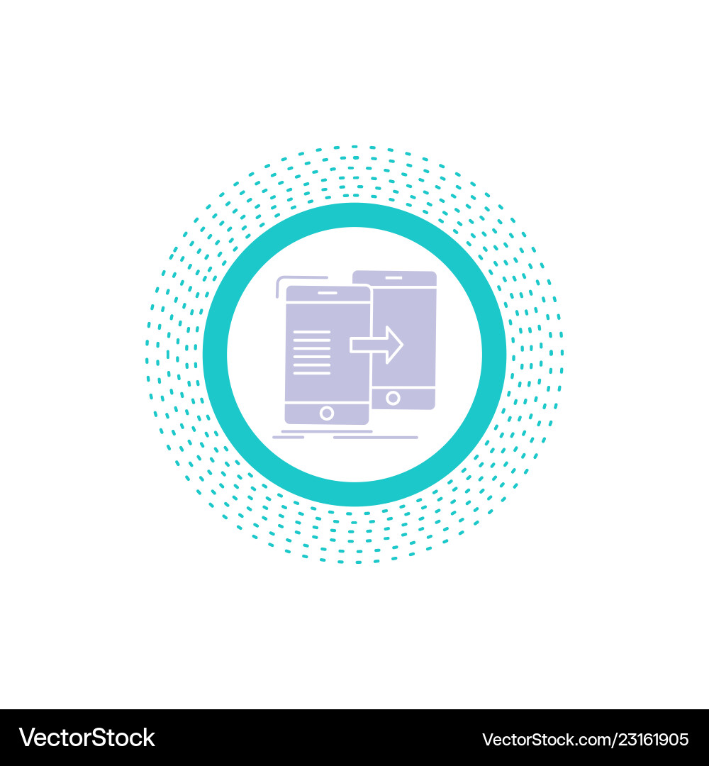 Data sharing sync synchronization syncing glyph Data sharing sync synchronization syncing glyph vector image