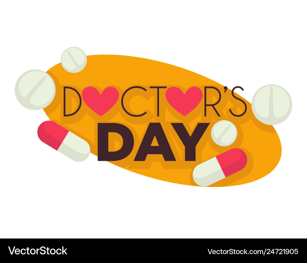 Doctors day professional holiday medical worker Doctors day professional holiday medical worker vector image