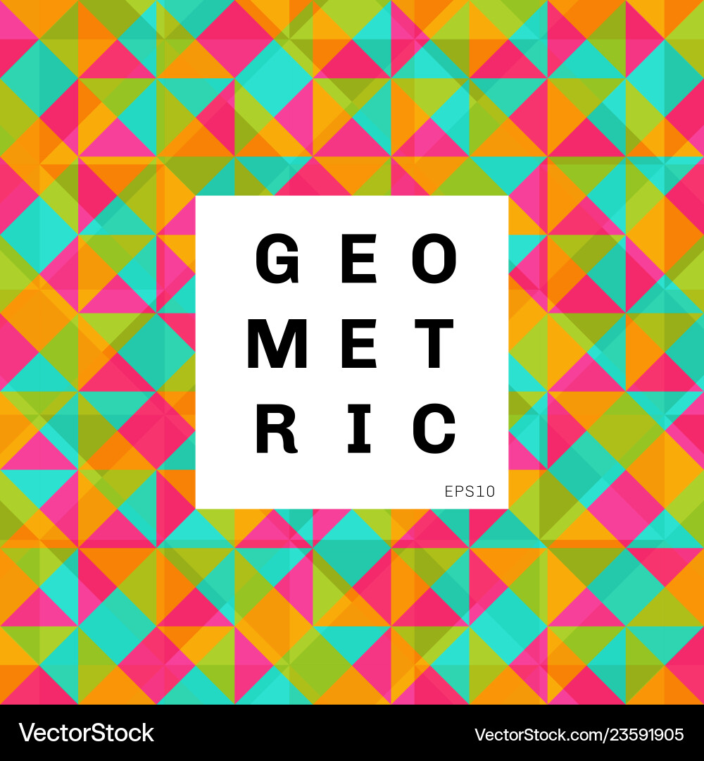 Dynamic Geometric Mosaic Pattern vector image