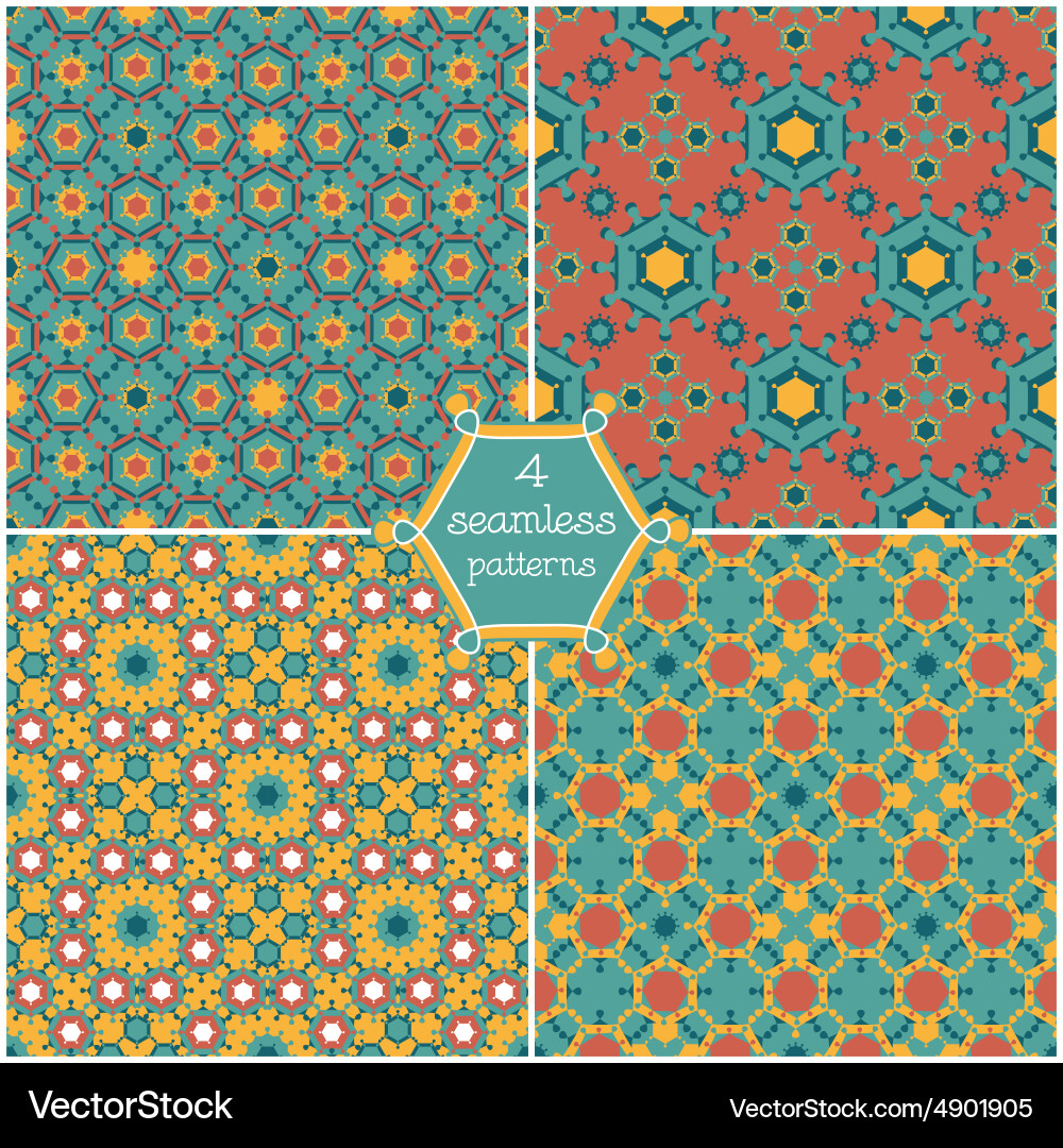 Geometric Seamless Patterns vector image