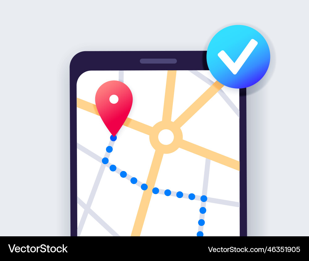Gps navigation in smartphone Gps navigation in smartphone vector image